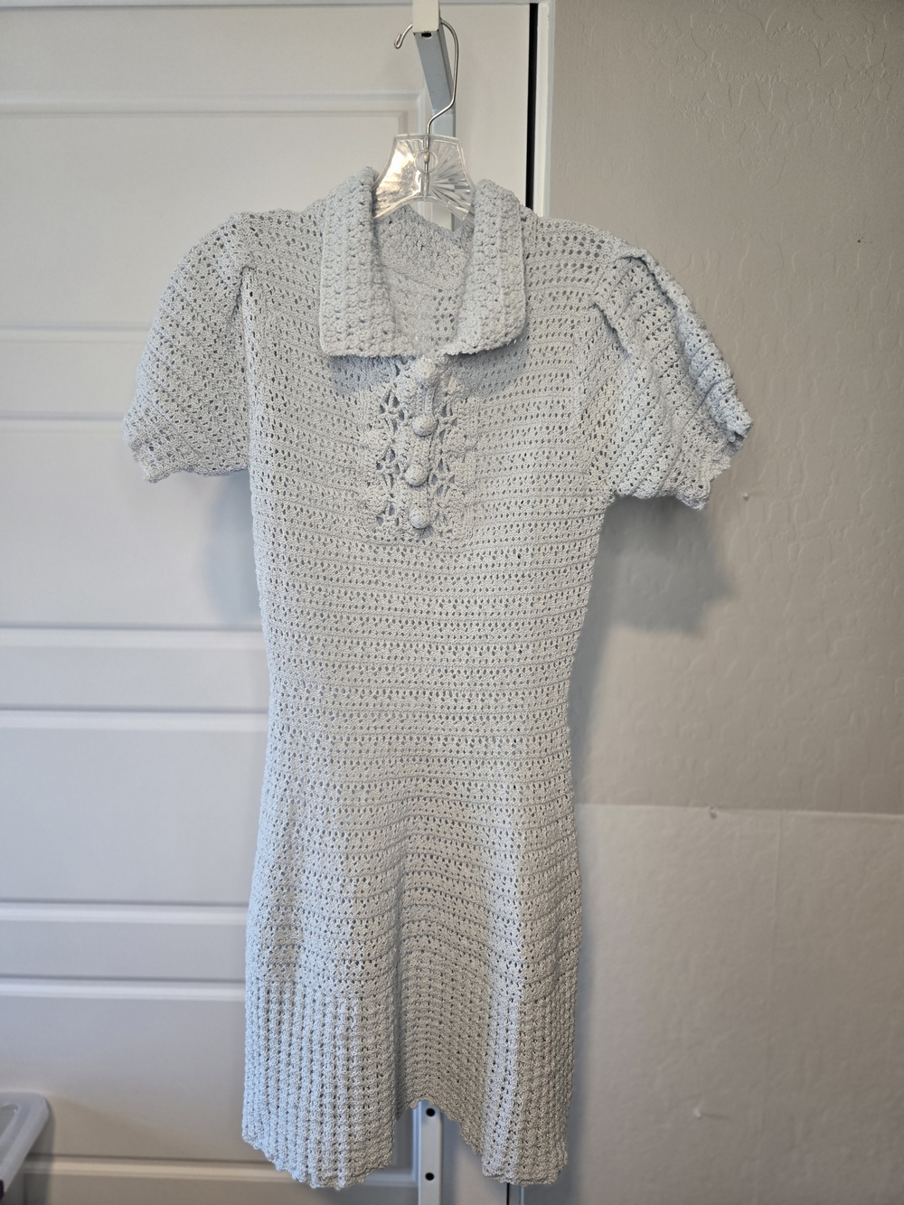 Light Blue Crochet Dress